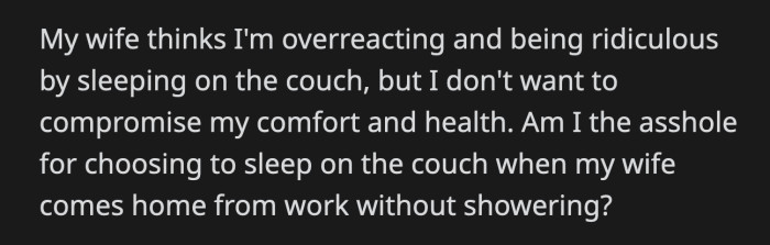 Are their hygienic differences enough to create a rift in their marriage?