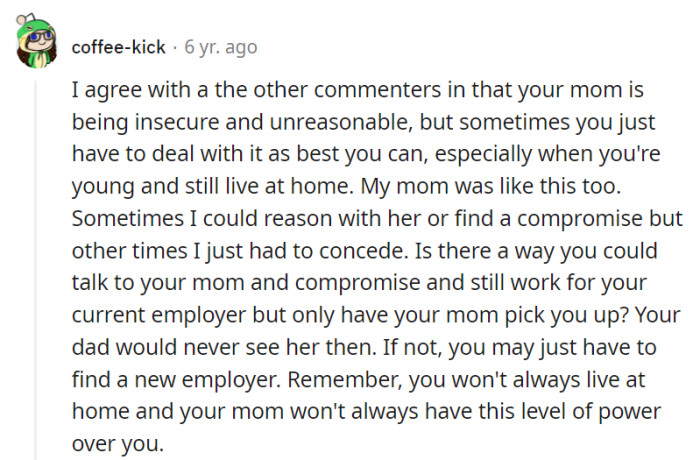 To save her job, proposing a 