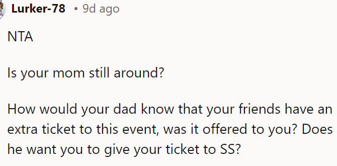 A Redditor asked if the ticket was OP's