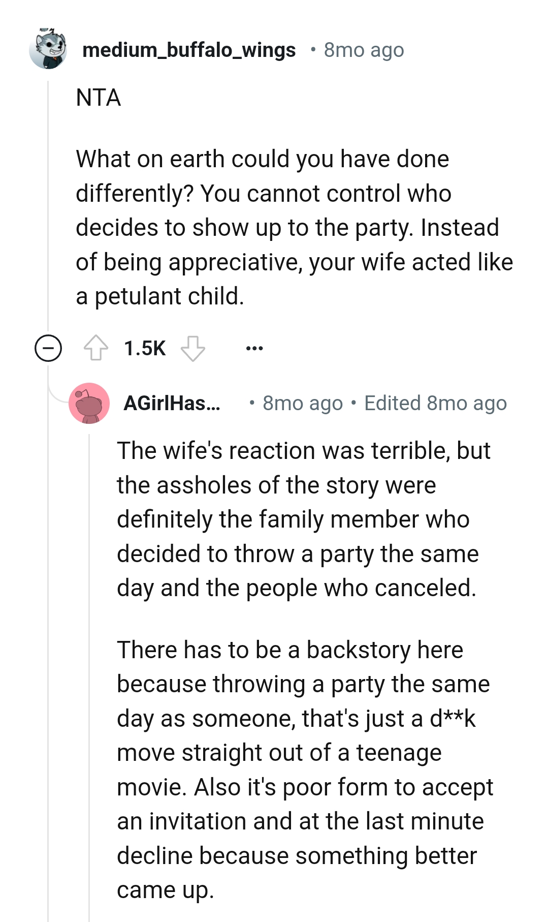 The OP can't control who decides to show up