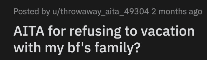 Anna and her partner got married, so OP was told she was welcome to sleep on the living room couch. Her boyfriend offered to switch places, but OP knew he needed his orthopedic mattress due to his back problems.