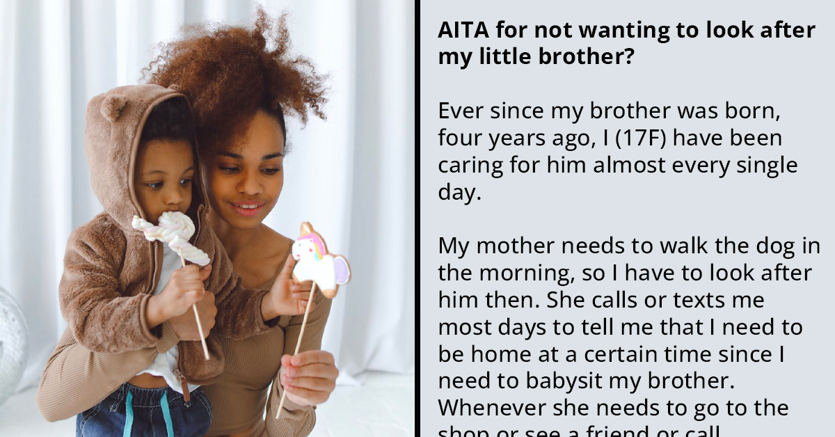 Teenager Gets Fed Up With Her Mom Who Always Expects Her To Babysit Her Younger Brother