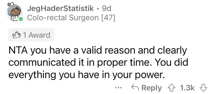 OP did everything as he should.