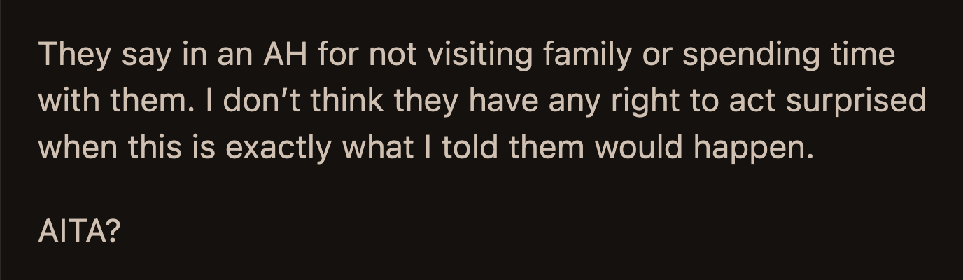 After all, it was a rare trip to their home country and the only time OP could have met his relatives. Was he an a**hole for focusing on his internship instead of making the most of his family vacation?