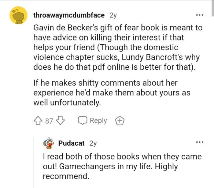 If the OP makes such comments about another person, then what about her?