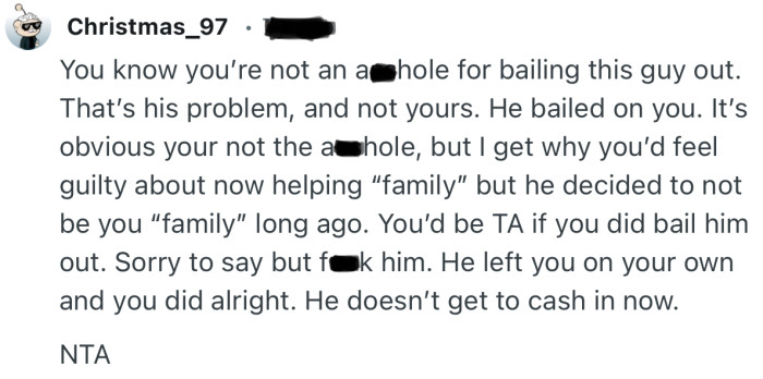 “He left you on your own and you did alright. He doesn’t get to cash in now. NTA”