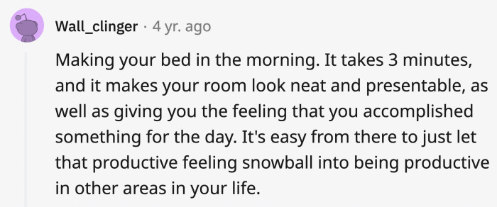 29. It’s the first thing you can check off your list and a good welcome for when you sleep again.
