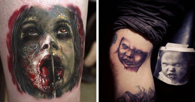 These 25 Extremely Horrifying Tattoos Will Definitely Give You The Chills