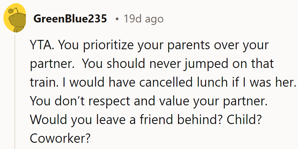 Leaving partners behind for parental priorities?