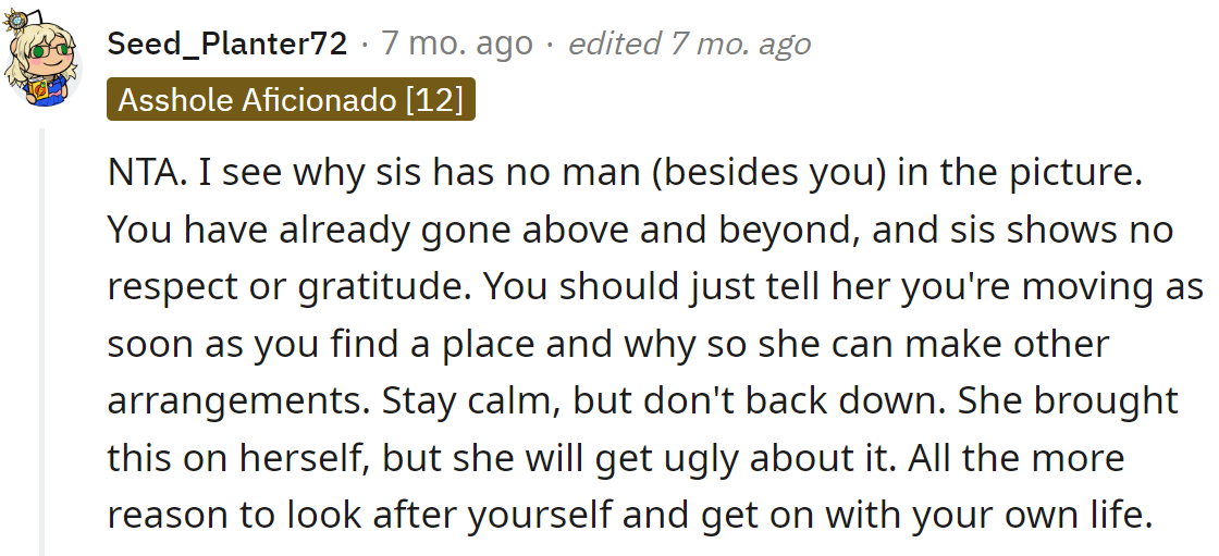 She shows no gratitude