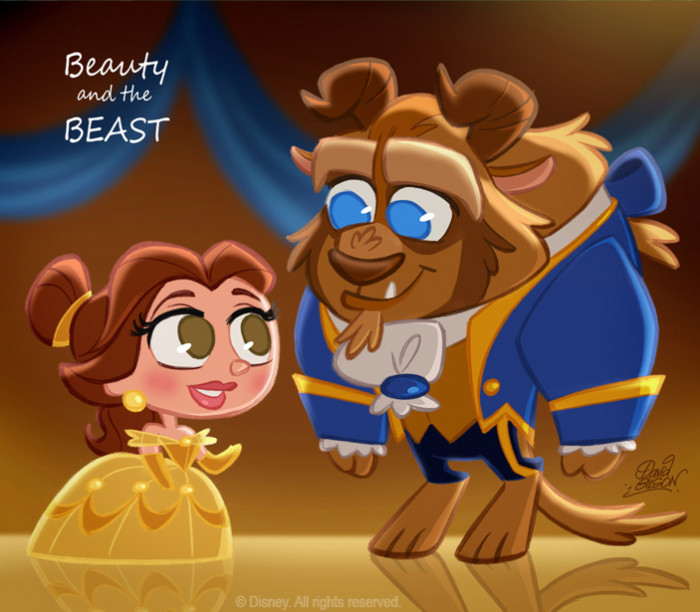36. The Chibi Style Version of Beauty and the Beast