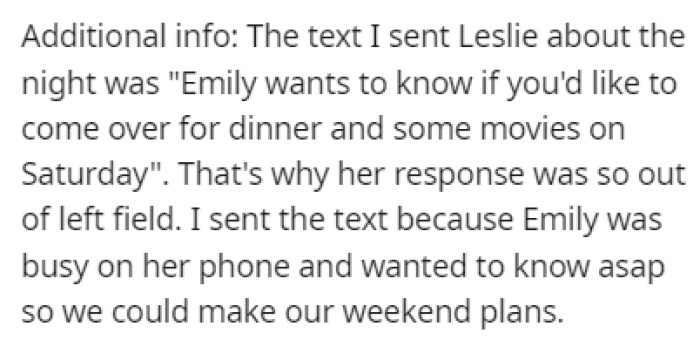 OP provided some more information about the situation