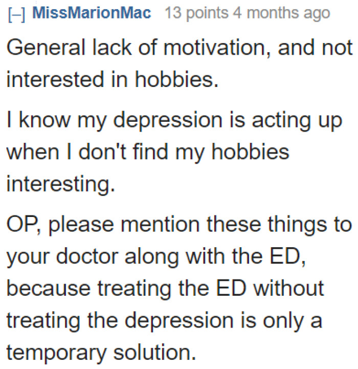 When individuals lose interest in their hobbies, it could potentially be a sign of depression, as one Reddit user shared.