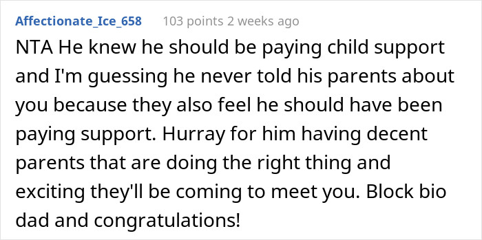 He should be paying child support