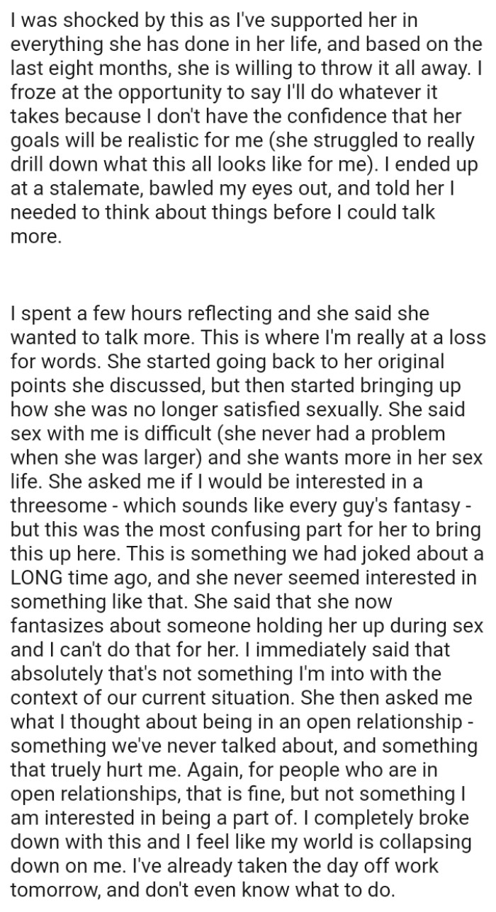 This Is Something They Joked About a Long Time Ago, and She Never Seemed Interested in Something Like That