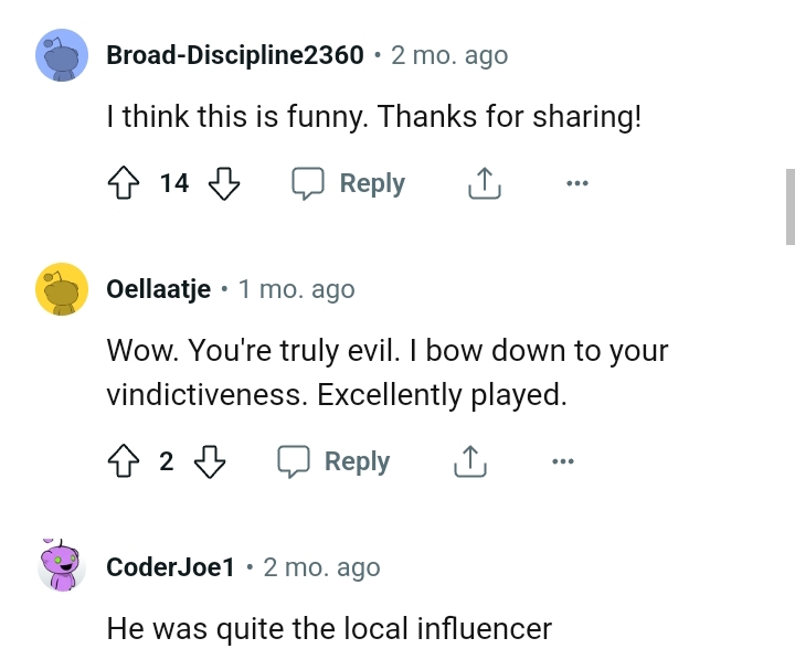 This Redditor thanks the OP for sharing the story