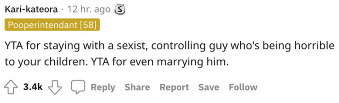 2. He's being horrible to your children