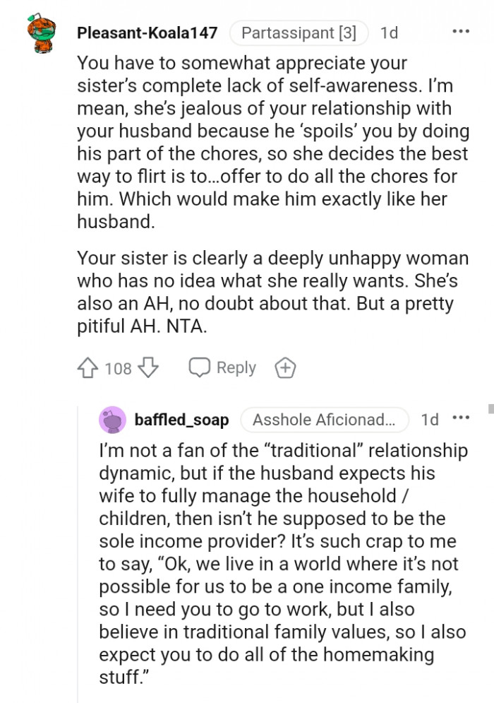 The OP's Sister Is Clearly a Deeply Unhappy Woman