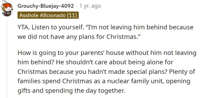 Many families spend Christmas just opening presents and spending the day together