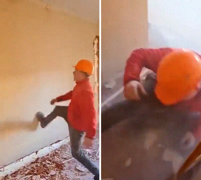 40. He Kicked The Wall And It Came Down On Him