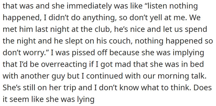 So, he wants to hear other people's opinions: