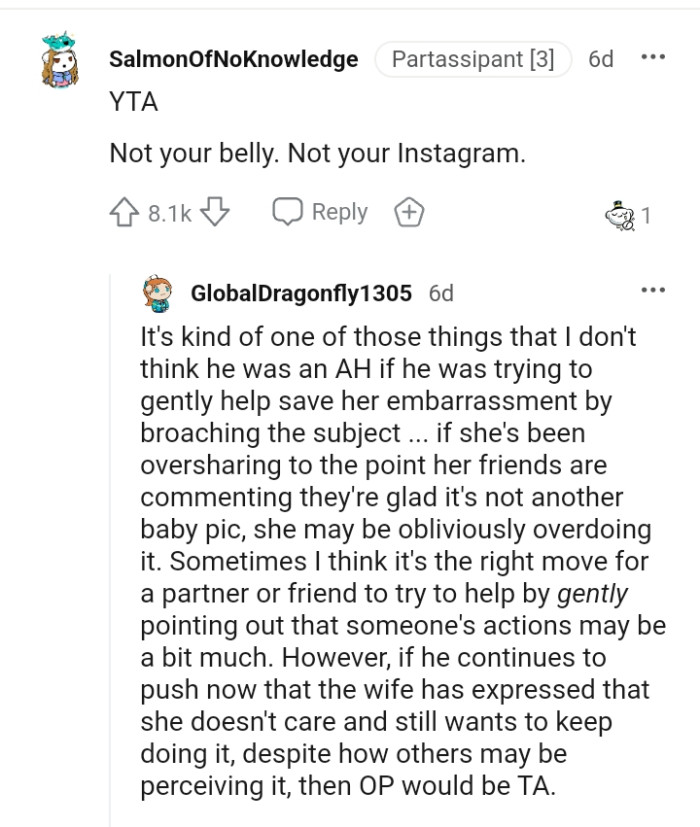 She may be obliviously overdoing it