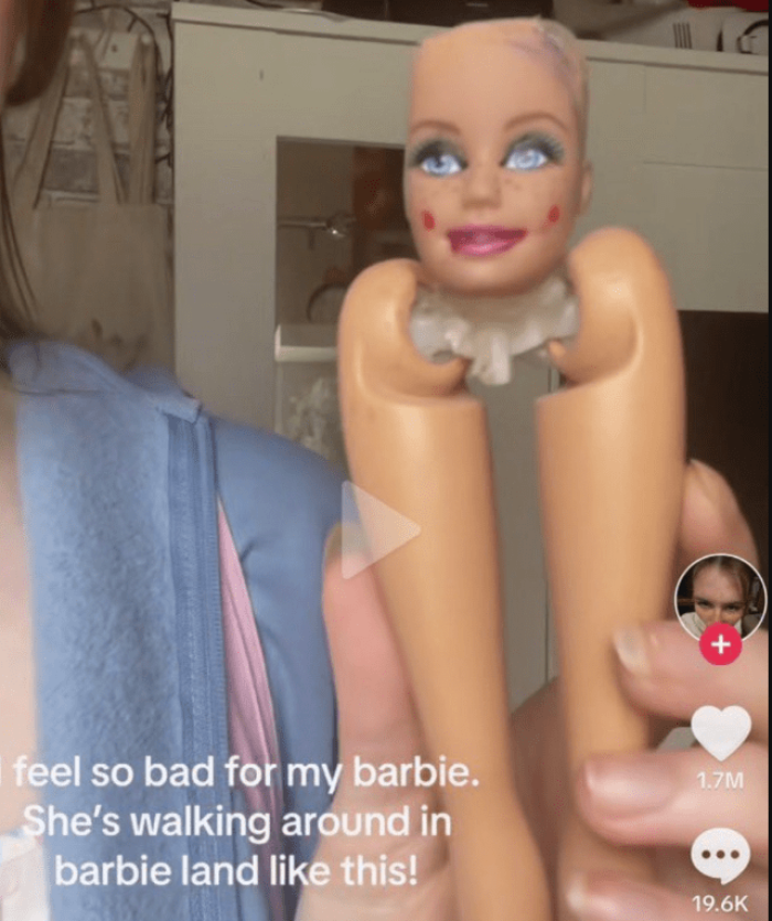 6. How Barbie is walking around in Barbie Land?