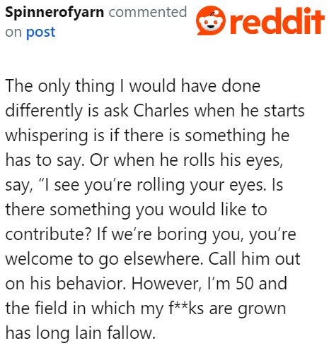 She could've called out the BIL's behavior as she was witnessing it.