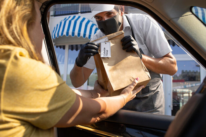 "I was working fast food and taking orders both inside and for the drive thru. I took someone's order inside at the counter and told them to pull forward to the 2nd window. "
