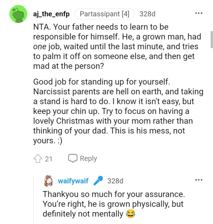 He's a grown man and had one job