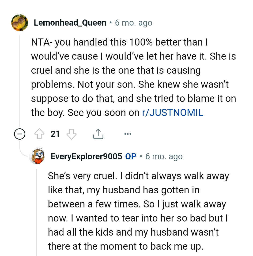 She's not supposed to do that