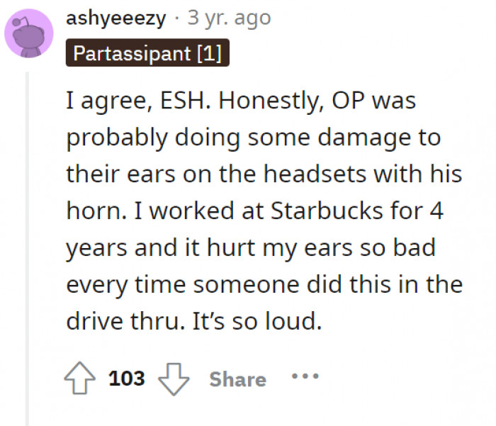 Are everyone’s eardrums still intact? And, ESH.