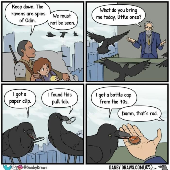 8. Ravens Bringing Gifts to Odin.