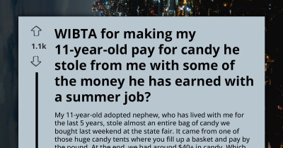 Aunt Faces Backlash After Asking if She Should Make Her 11-Year-Old Nephew Repay Stolen Candy