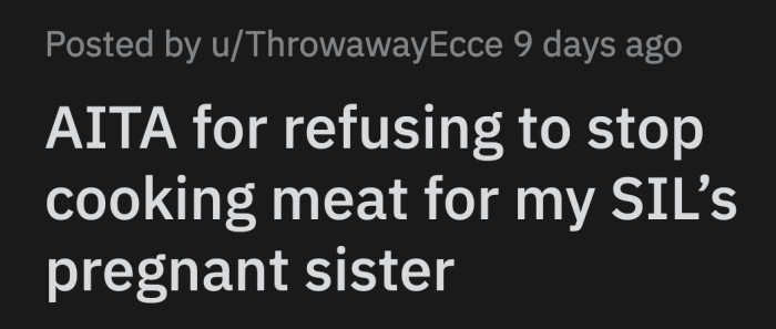 Trudy specified that it was the smell of meat that caused her nausea