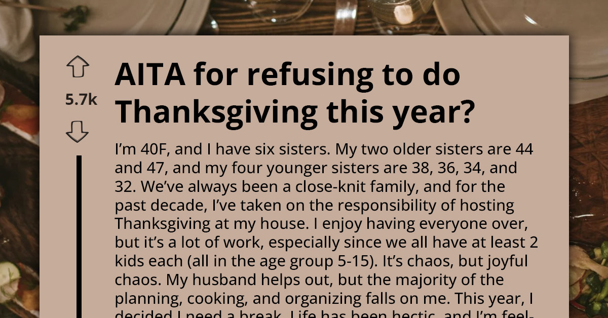Woman Seeks A Break After Decades Of Hosting Thanksgiving, Faces Accusations Of Abandoning Tradition