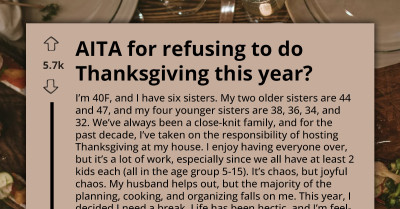 Woman Seeks A Break After Decades Of Hosting Thanksgiving, Faces Accusations Of Abandoning Tradition