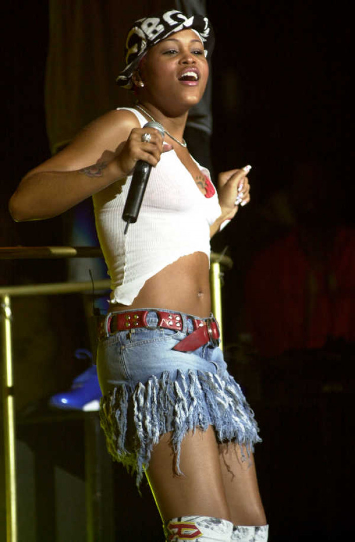 19. Everything Eve wore here was so mini, torn, frayed, and overstyled