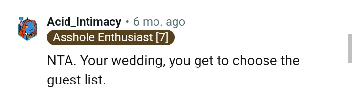 The OP Gets to Choose the Guest List