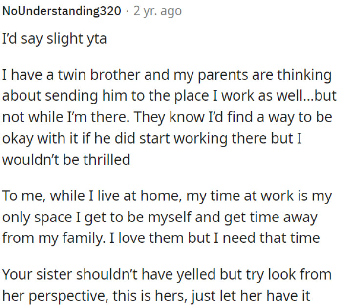 OP needs to understand her sister's perspective and let her have it.