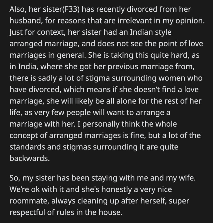 OP believes this is when his SIL left the room.