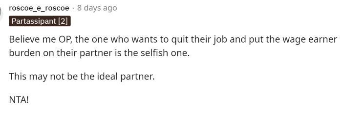 People didn't like what the husband was saying, and they warned OP about him and how he would act.