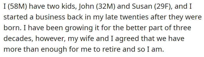 The OP has decided to retire: