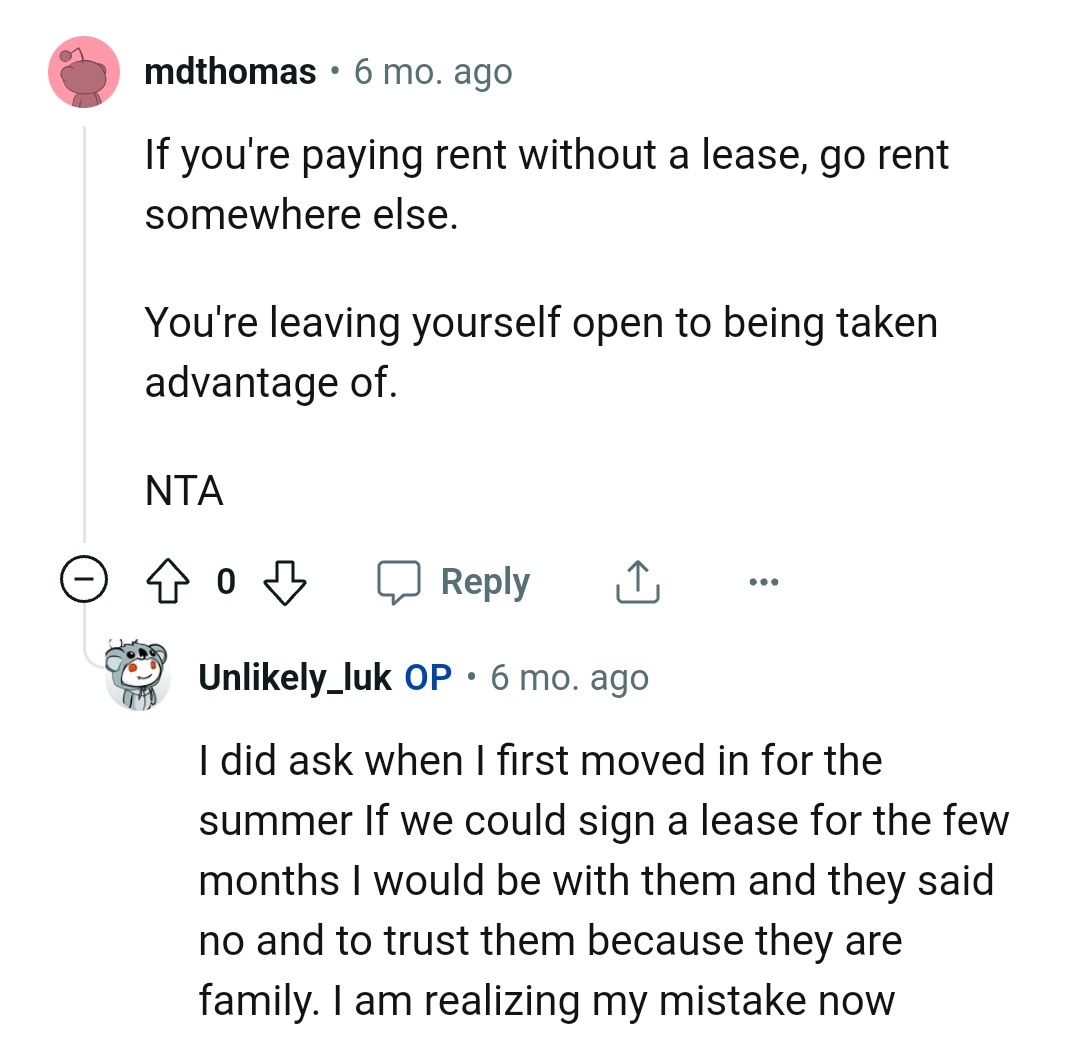 Being taken advantage of