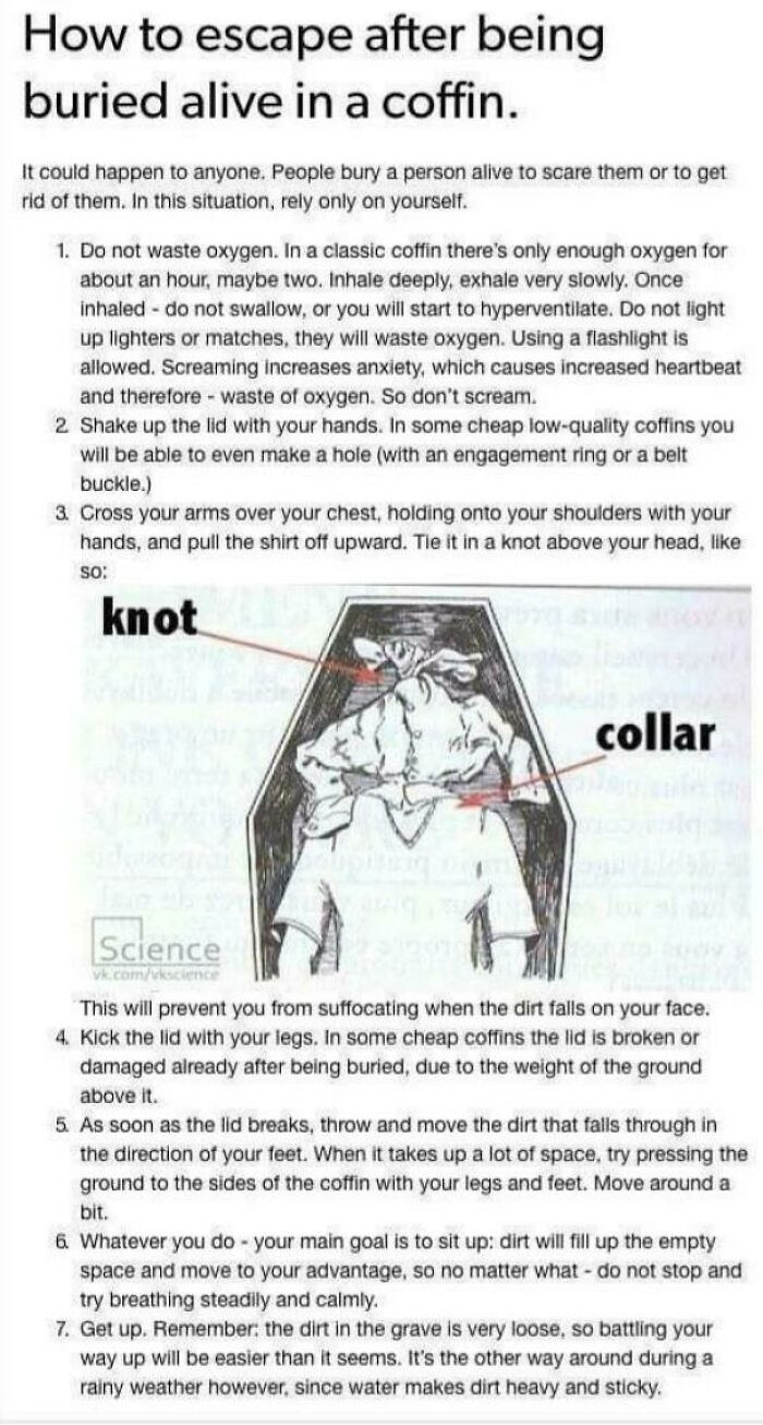 9. How To Escape Being Buried Alive