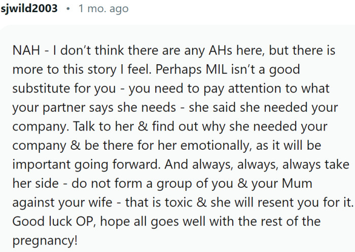 Perhaps MIL isn’t a good substitute for OP