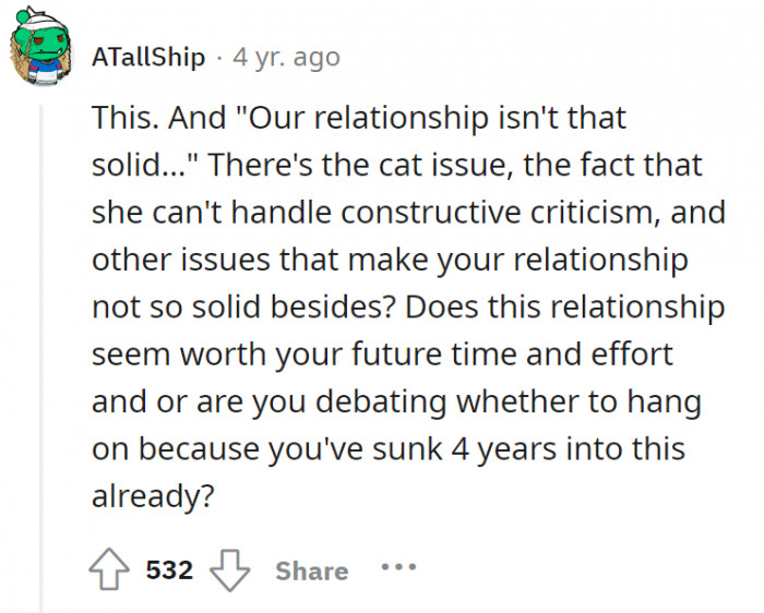 Sorry, but your girlfriend might be a walking red flag.