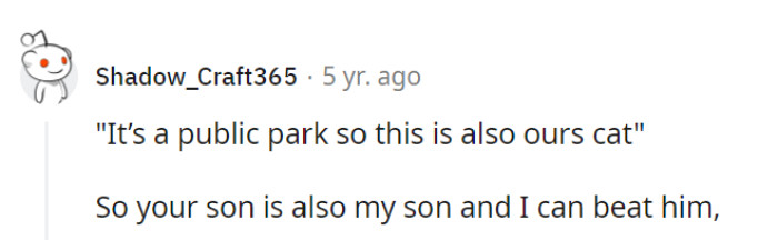 Well, that's an interesting interpretation of public property. 