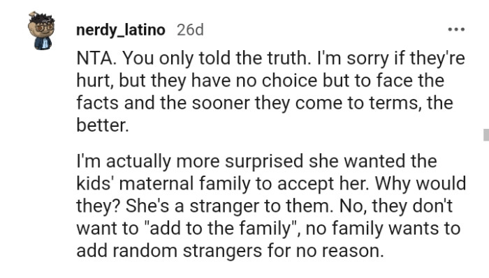 They do not want to add to the family