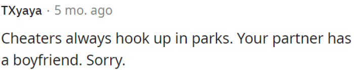 Cheaters meet in parks